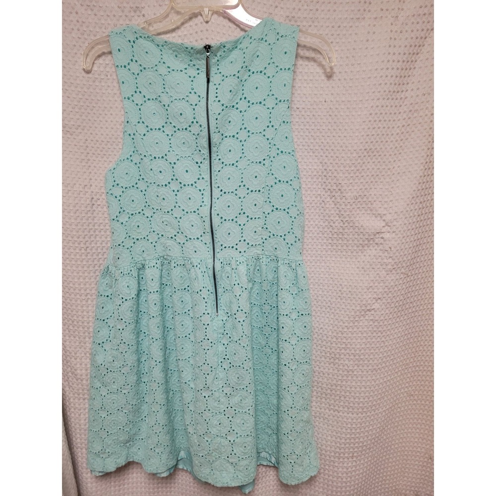 Kensie Eyelet Mint Green Dress Exposed Zipper Size XL - Picture 2 of 3